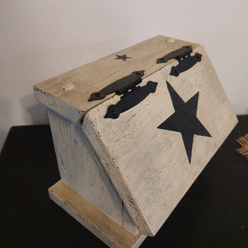 Rustic Wooden Recipe Box - Picture 2 of 9